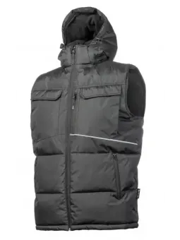 Жилет утепленный с капюшоном черный BORGER