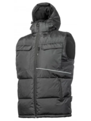Soojustatud vest kapuutsiga must BORGER