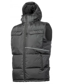 Soojustatud vest kapuutsiga must BORGER
