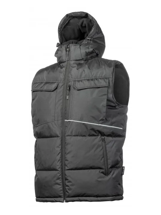 Soojustatud vest kapuutsiga must BORGER