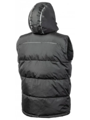 Soojustatud vest kapuutsiga must BORGER