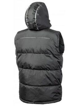 Soojustatud vest kapuutsiga must BORGER