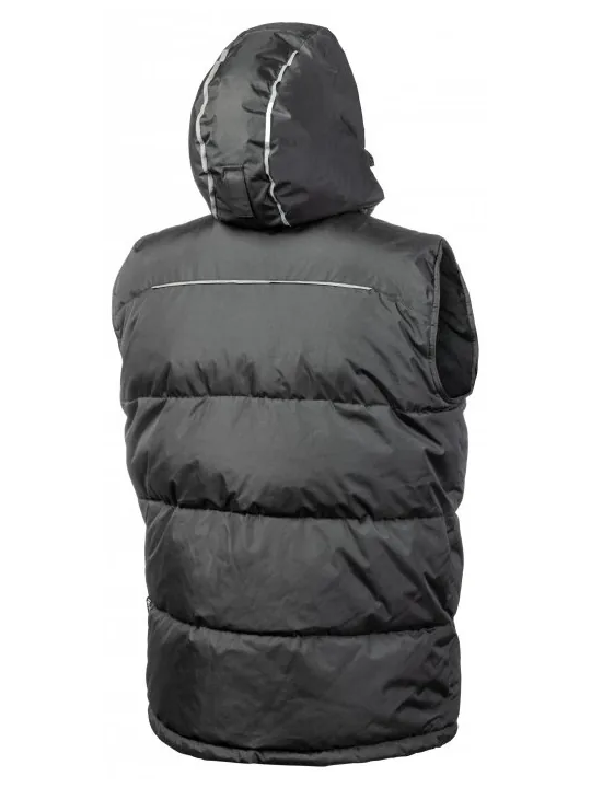 Soojustatud vest kapuutsiga must BORGER