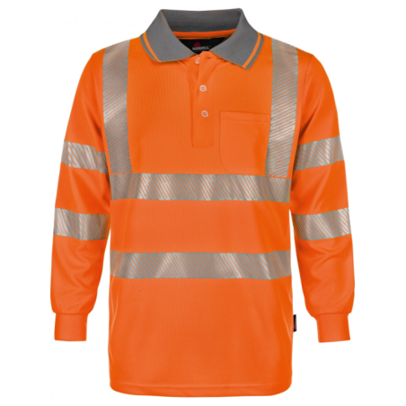 Polo oranz pikk varrukas UV50+