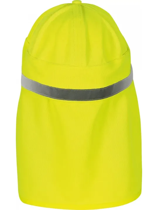 Nokkmüts kaelakaitsega kollane UV50+