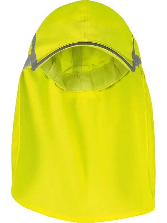 Nokkmüts kaelakaitsega kollane UV50+