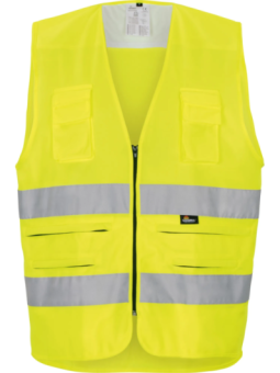 Signaalvest lukkuga kollane