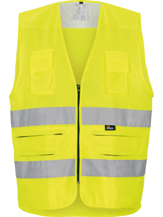 Signaalvest lukkuga kollane