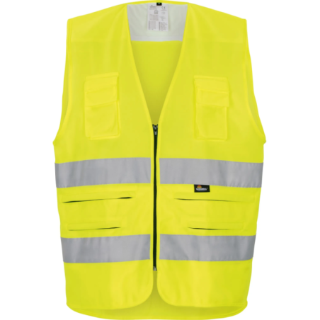 Signaalvest lukkuga kollane