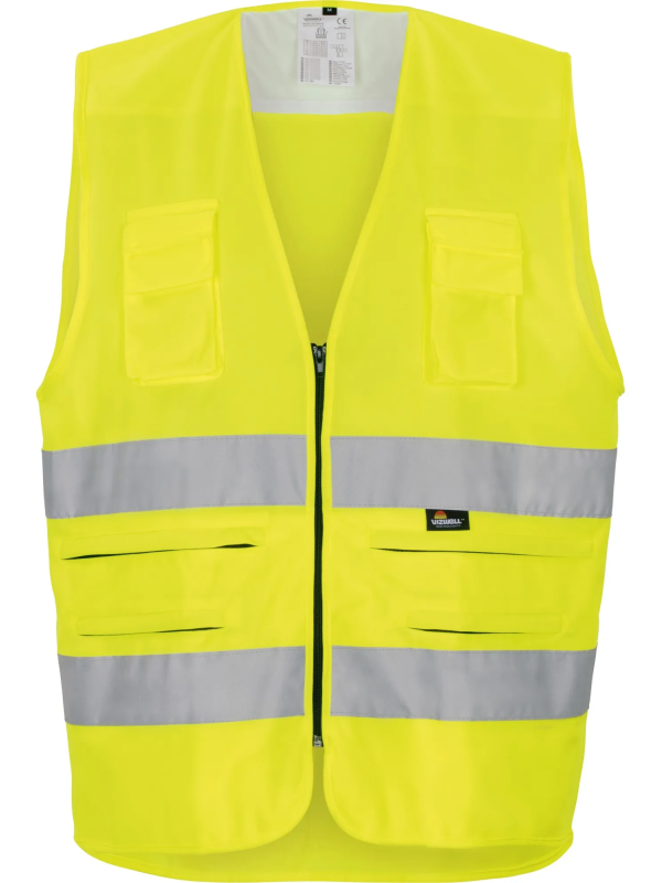 Signaalvest lukkuga kollane