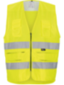 Signaalvest lukkuga kollane