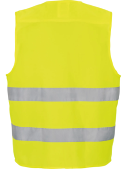 Signaalvest lukkuga kollane