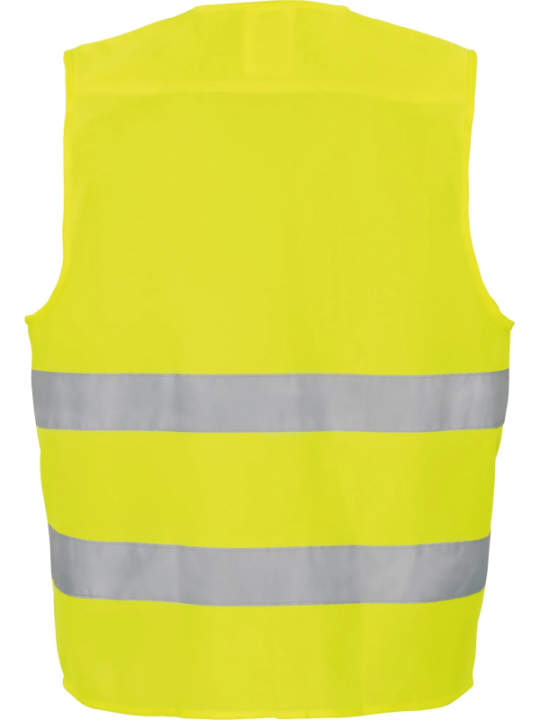 Signaalvest lukkuga kollane