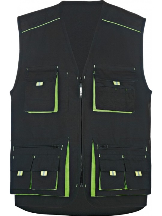 Vest Power must/roheline