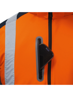 Talvejope softshell oranz/sinine