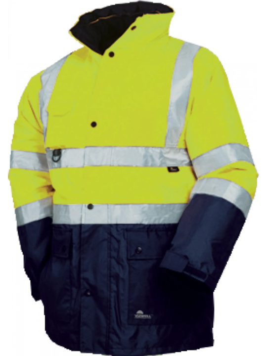 Talveparka 5 in 1 kollane/sinine