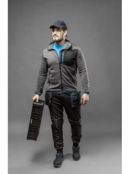 NISTER Толстовка рабочая серый меланж/синяя HOEGERT