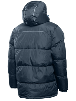 Isoleeritud kapuutsiga tumesinine jakk LEON