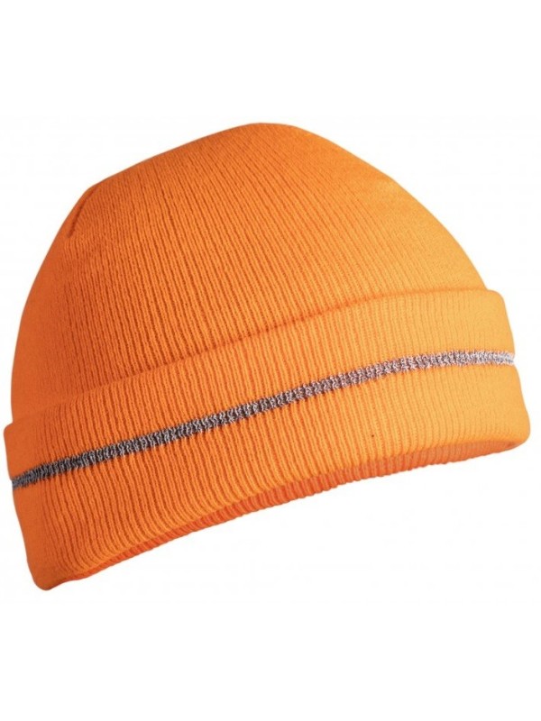 Kootud müts oranž universaalne suurus (57-61 cm) SULM
