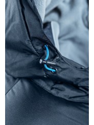 Isoleeritud kapuutsiga tumesinine jakk LEON