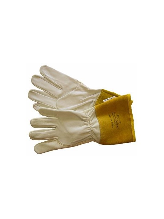 Перчатки сварочные кожаные (козья кожа), длина 35 см., KEVLAR®