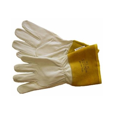 Перчатки сварочные кожаные (козья кожа), длина 35 см., KEVLAR®