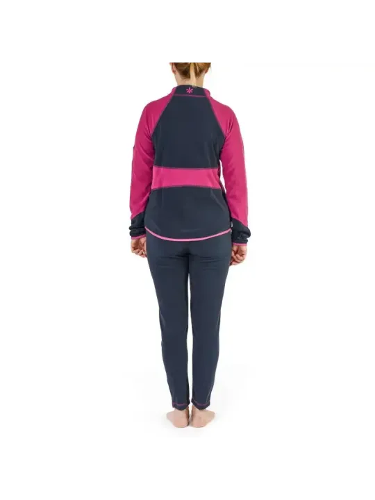 Дышащее термобельё Norfin PERFORMANCE Space Blue, женское, комплект, микрофлис, застежка-молния