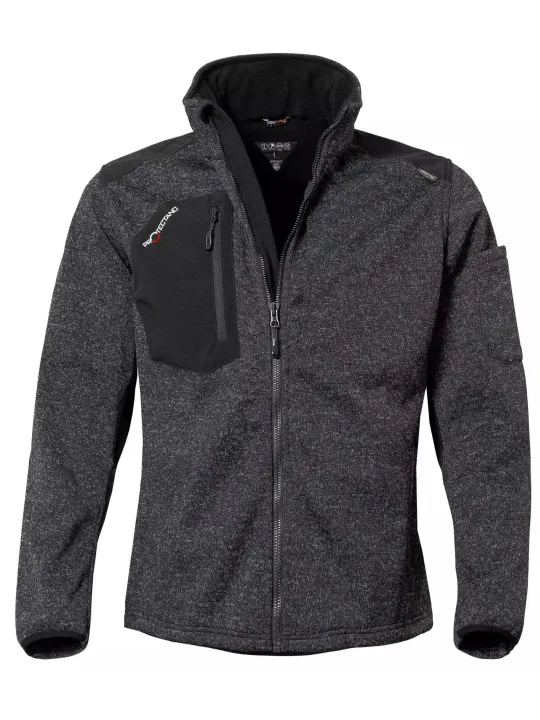 Fleecejakk kaputsiga  must Protectano