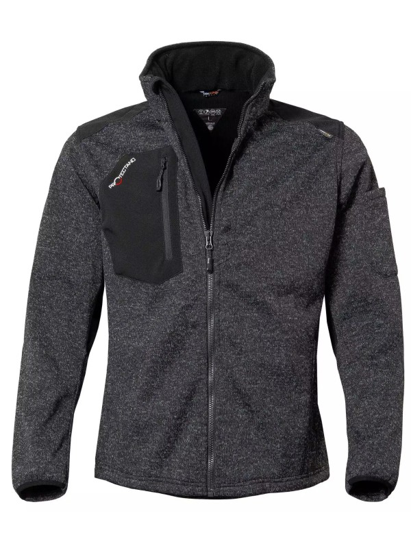 Fleecejakk kaputsiga  must Protectano