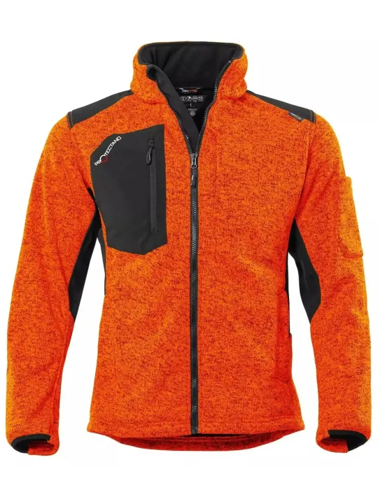 Fleecejakk kaputsiga  Oranž Protectano