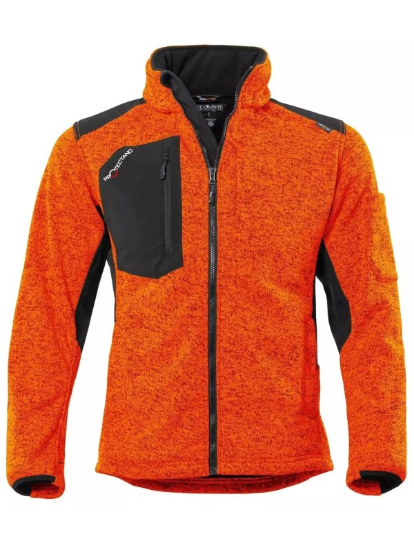 Fleecejakk kaputsiga  Oranž Protectano
