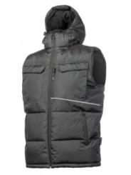 Жилет утепленный с капюшоном черный BORGER