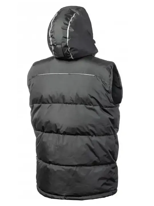 Жилет утепленный с капюшоном черный BORGER
