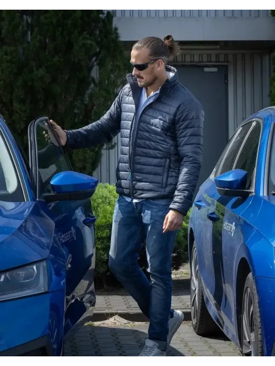 Стеганая куртка HARI темно-синего цвета