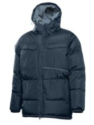 Утепленная куртка LEON с капюшоном темно-синего цвета