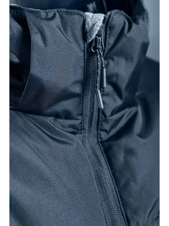 Утепленная куртка LEON с капюшоном темно-синего цвета