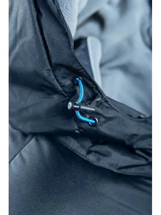 Утепленная куртка LEON с капюшоном темно-синего цвета