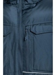 Утепленная куртка LEON с капюшоном темно-синего цвета