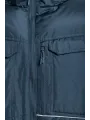 Утепленная куртка LEON с капюшоном темно-синего цвета