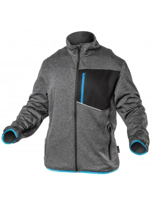 NISTER Толстовка рабочая серый меланж/синяя HOEGERT