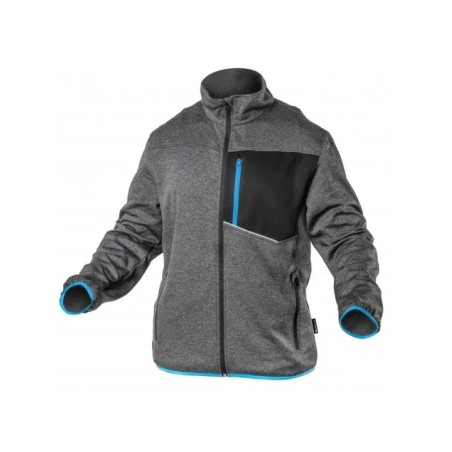 NISTER Толстовка рабочая серый меланж/синяя HOEGERT