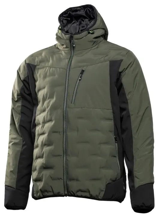 Утепленная куртка с капюшоном оливкового цвета PAUL