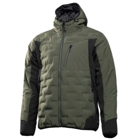 Утепленная куртка с капюшоном оливкового цвета PAUL