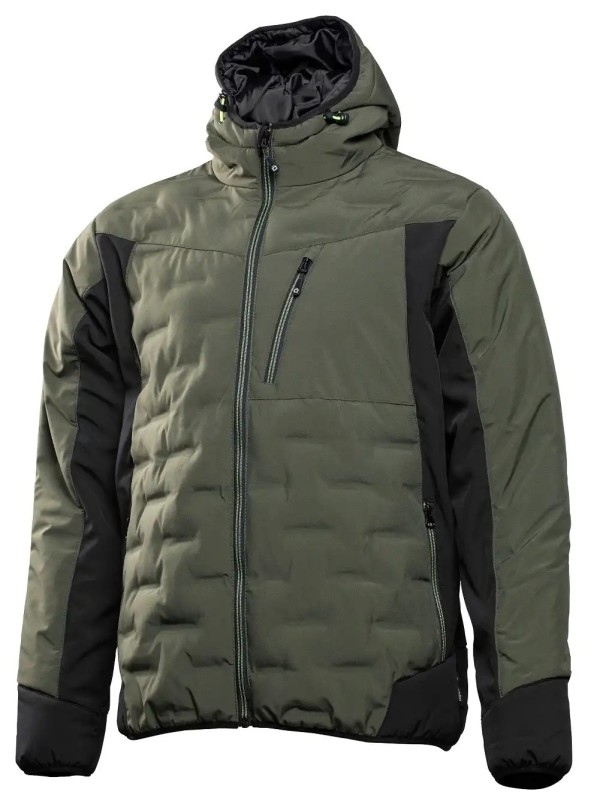 Утепленная куртка с капюшоном оливкового цвета PAUL