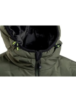 Утепленная куртка с капюшоном оливкового цвета PAUL