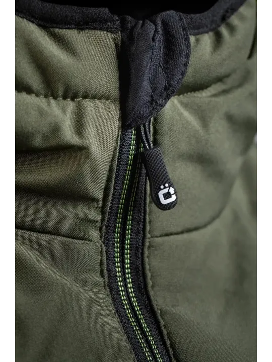 Утепленная куртка с капюшоном оливкового цвета PAUL