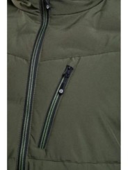 Утепленная куртка с капюшоном оливкового цвета PAUL