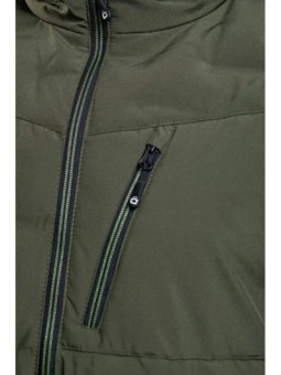 Утепленная куртка с капюшоном оливкового цвета PAUL