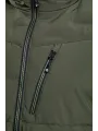 Утепленная куртка с капюшоном оливкового цвета PAUL