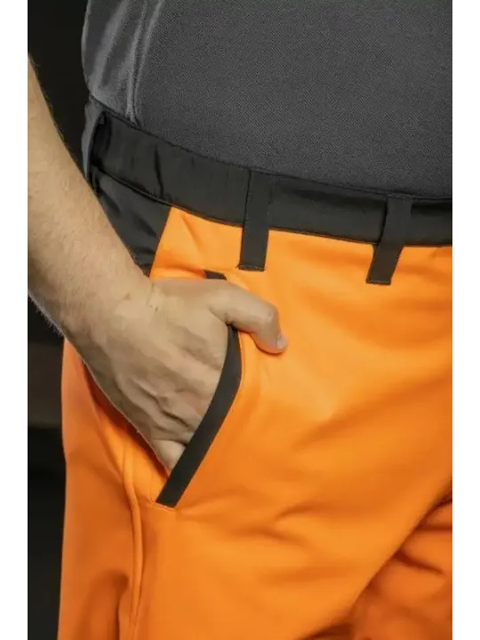Брюки сигнальные SOFTSHELL оранжевые TRAUN